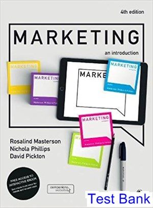 Marketing An Introduction 4th Edition Masterson Test Bank