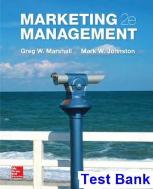 Marketing Management 2nd Edition Marshall Test Bank
