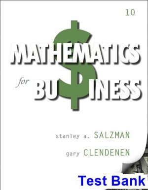 Mathematics for Business 10th Edition Salzman Test Bank