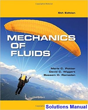 Mechanics of Fluids 5th Edition Potter Solutions Manual