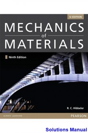 Mechanics of Materials SI 9th Edition Hibbeler Solutions Manual