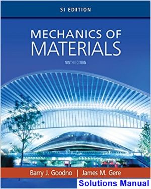 Mechanics of Materials SI Edition 9th Edition Goodno Solutions Manual