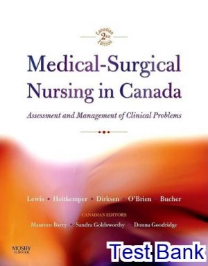 Medical Surgical Nursing in Canada 2nd Edition Lewis Test Bank