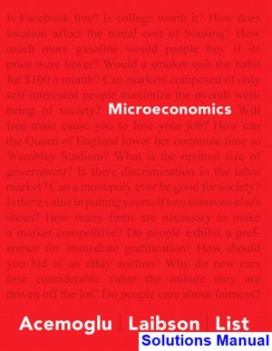 Microeconomics 1st Edition Acemoglu Solutions Manual