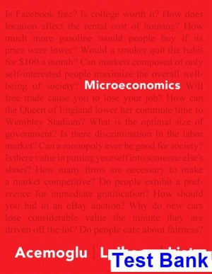 Microeconomics 1st Edition Acemoglu Test Bank