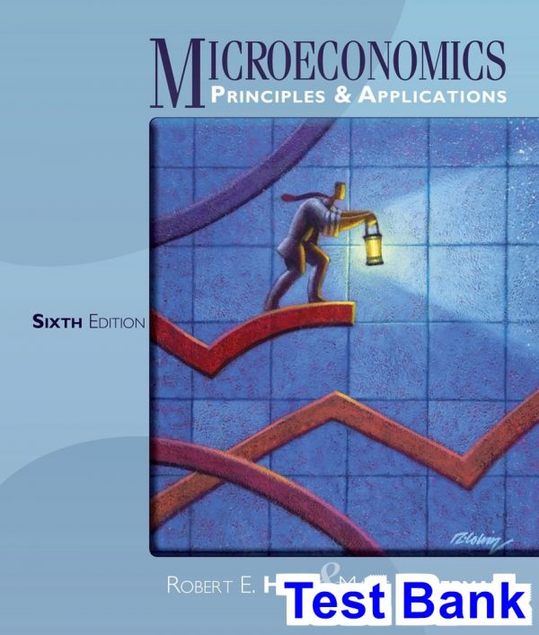 Microeconomics Principles and Applications 6th Edition Hall Test Bank