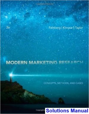 Modern Marketing Research Concepts Methods and Cases 2nd Edition Feinberg Solutions Manual