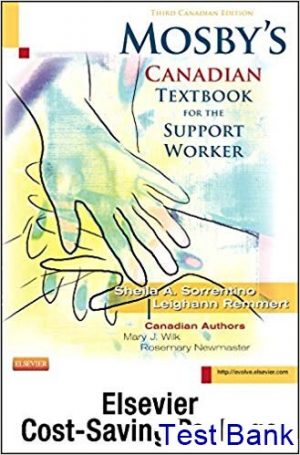 Mosbys Canadian Textbook for The Support Worker 3rd Edition Sorrentino Test Bank