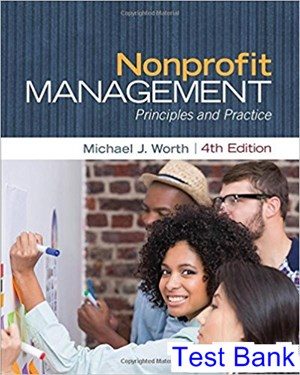 Nonprofit Management Principles and Practice 4th Edition Worth Test Bank