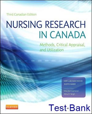 Nursing Research in Canada 3rd Edition Wood Test Bank