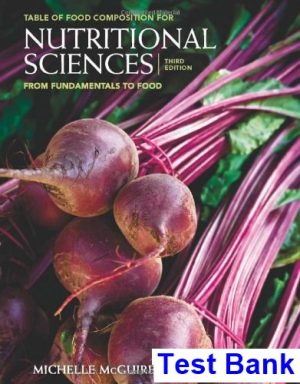 Nutritional Sciences From Fundamentals to Food 3rd Edition Shelley Test Bank