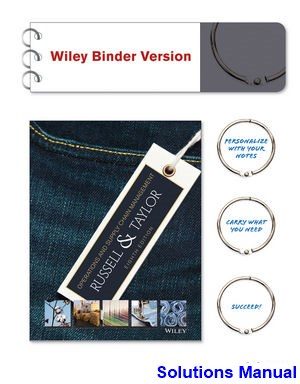 Operations and Supply Chain Management 8th Edition Russell Solutions Manual