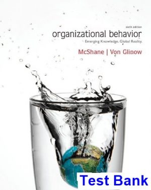 Organizational Behavior 6th Edition McShane Test Bank