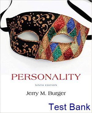 Personality 9th Edition Burger Test Bank
