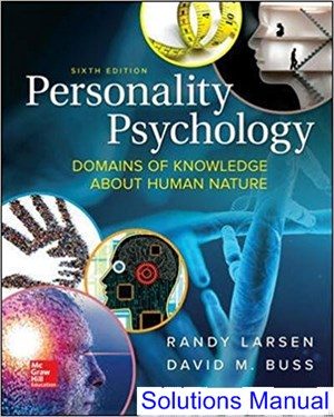 Personality Psychology 6th Edition Larsen Solutions Manual