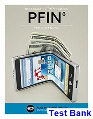 PFIN 6th Edition Billingsley Test Bank
