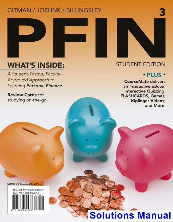 PFIN3 3rd Edition Gitman Solutions Manual