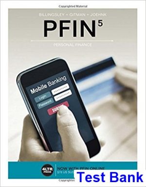 PFIN5 5th Edition Billingsley Test Bank