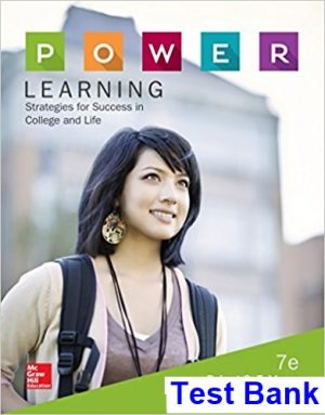 POWER Learning Strategies for Success in College and Life 7th Edition Feldman Test Bank