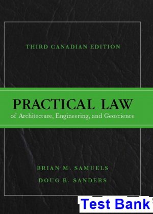 Practical Law of Architecture Engineering and Geoscience Canadian 3rd Edition Samuels Test Bank