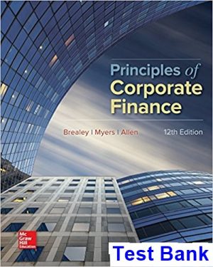Principles of Corporate Finance 12th Edition Brealey Test Bank