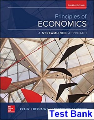 Principles of Economics A Streamlined Approach 3rd Edition Frank Test Bank