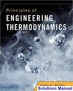 Principles of Engineering Thermodynamics 1st Edition Reisel Solutions Manual