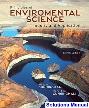 Principles of Environmental Science 8th Edition Cunningham Solutions Manual