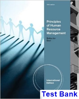 Principles of Human Resource Management 15th Edition Snell Test Bank