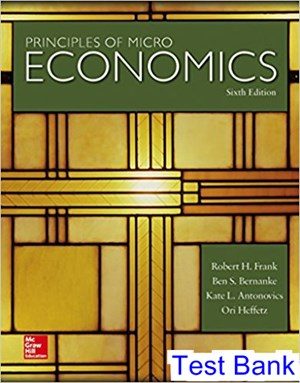 Principles of Microeconomics 6th Edition Frank Test Bank