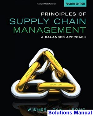 Principles of Supply Chain Management A Balanced Approach 4th Edition Wisner Solutions Manual