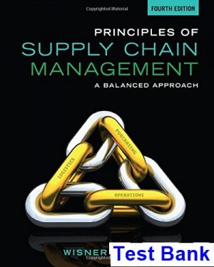 Principles of Supply Chain Management A Balanced Approach 4th Edition Wisner Test Bank