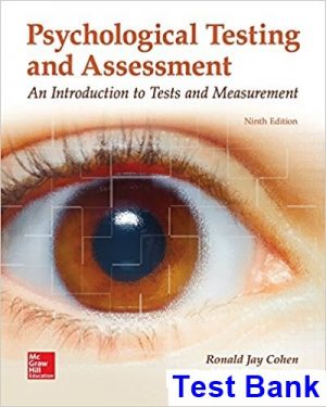 Psychological Testing and Assessment 9th Edition Cohen Test Bank