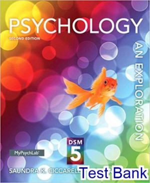 Psychology An Exploration 2nd Edition Ciccarelli Test Bank
