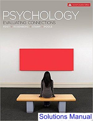 Psychology Canadian 2nd Edition Feist Solutions Manual