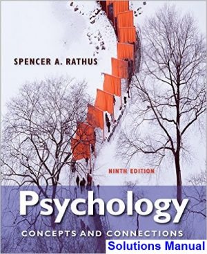 Psychology Concepts and Connections 9th Edition Rathus Solutions Manual