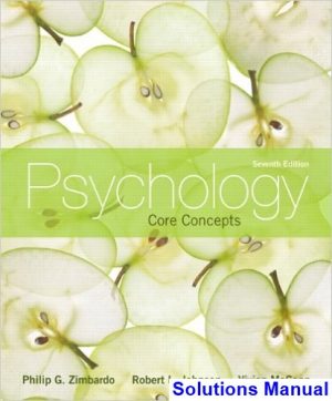Psychology Core Concepts 7th Edition Zimbardo Solutions Manual
