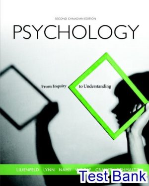 Psychology From Inquiry to Understanding Canadian 2nd Edition Lilienfeld Test Bank