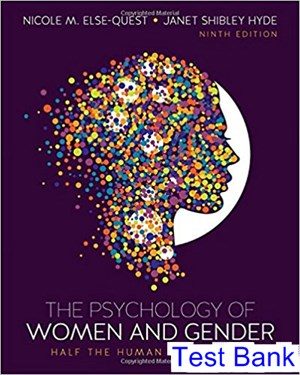 Psychology of Women and Gender Half the Human Experience + 9th Edition Else Quest Test Bank