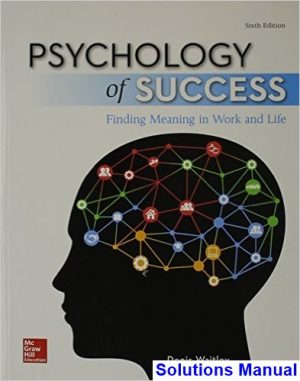 Psychology of Success Finding Meaning in Work and Life 6th Edition Denis Waitley Solutions Manual