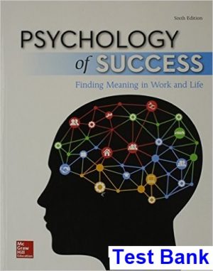 Psychology of Success Finding Meaning in Work and Life 6th Edition Denis Waitley Test Bank