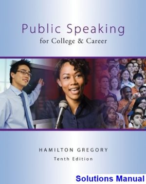 Public Speaking for College and Career 10th Edition Gregory Solutions Manual