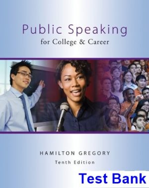 Public Speaking for College and Career 10th Edition Gregory Test Bank