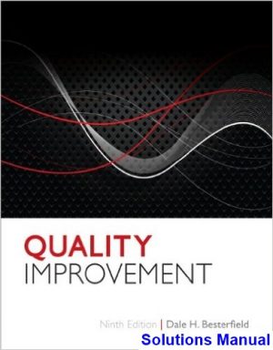 Quality Improvement 9th Edition Besterfield Solutions Manual