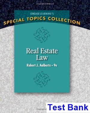 Real Estate Law 9th Edition Aalberts Test Bank