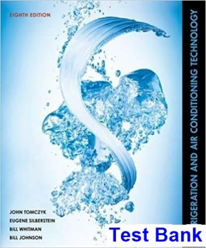 Refrigeration and Air Conditioning Technology 8th Edition Tomczyk Test Bank