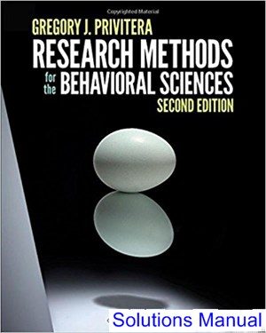 Research Methods for the Behavioral Sciences 2nd Edition Privitera Solutions Manual