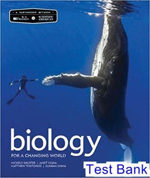 Scientific American Biology for a Changing World 2nd Edition Shuster Test Bank