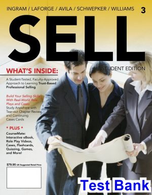 SELL 3rd Edition Ingram Test Bank