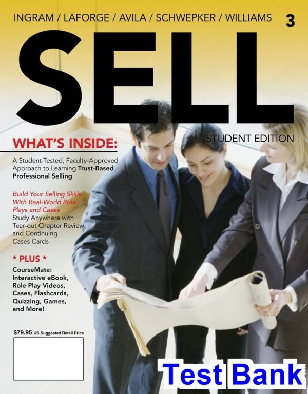 SELL 3rd Edition Ingram Test Bank